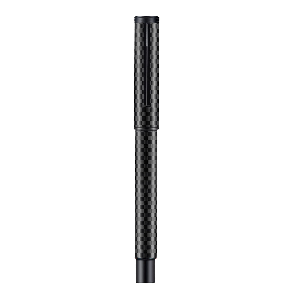 HONG DIAN Black Forest Pro Carbon Fiber Fountain Pen, Bent Nib for Fude Calligraphy Writing (Fine