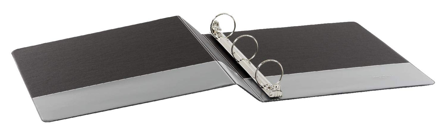 Cardinal Economy 3 Ring Binder, 1.5 Inch, Presentation View, Black, Holds 350 Sheets, Nonstick, PVC