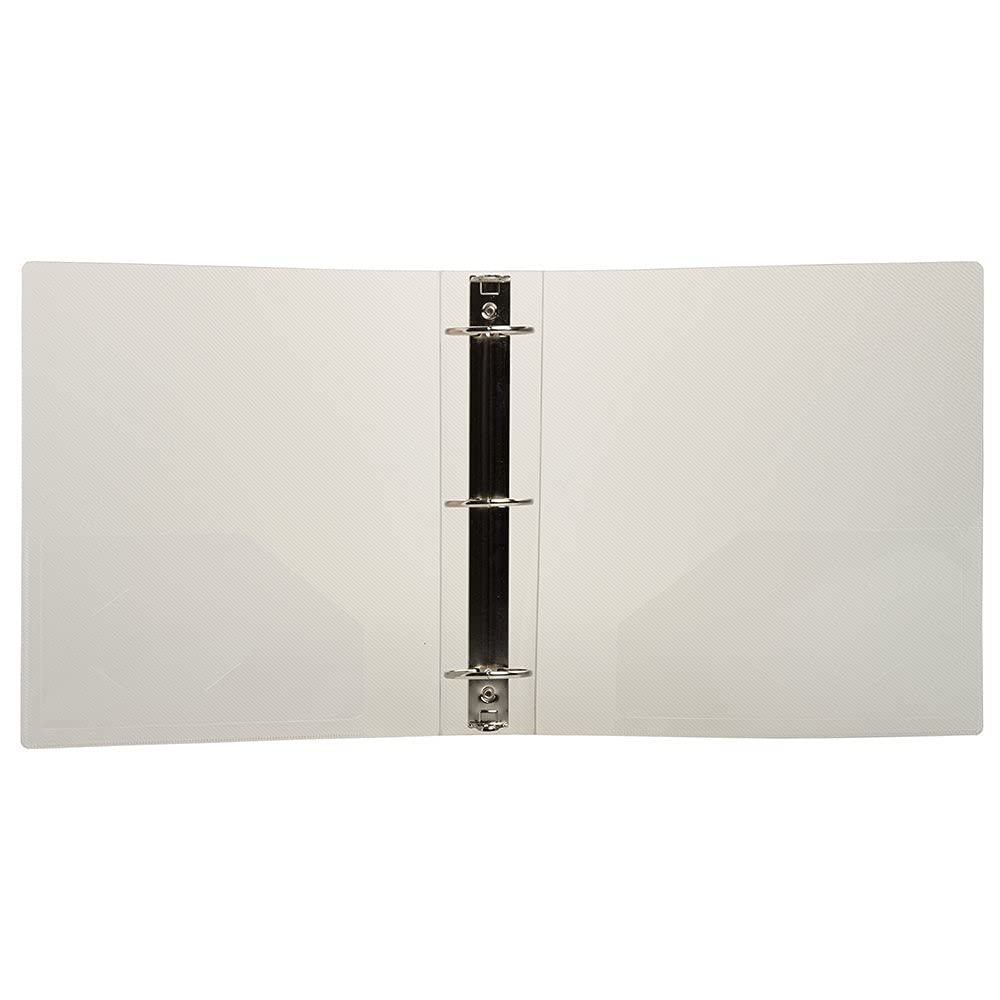 JAM PAPER Plastic 2 inch Binder - Smoke Grey 3 Ring Binder - Sold Individually