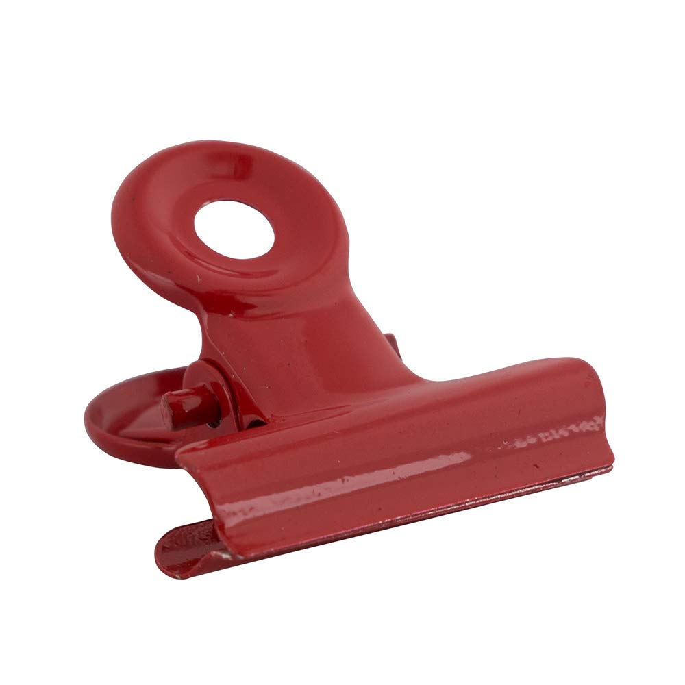 JAM PAPER Metal Bulldog Clips - Small - 22mm - Red - 25/Pack