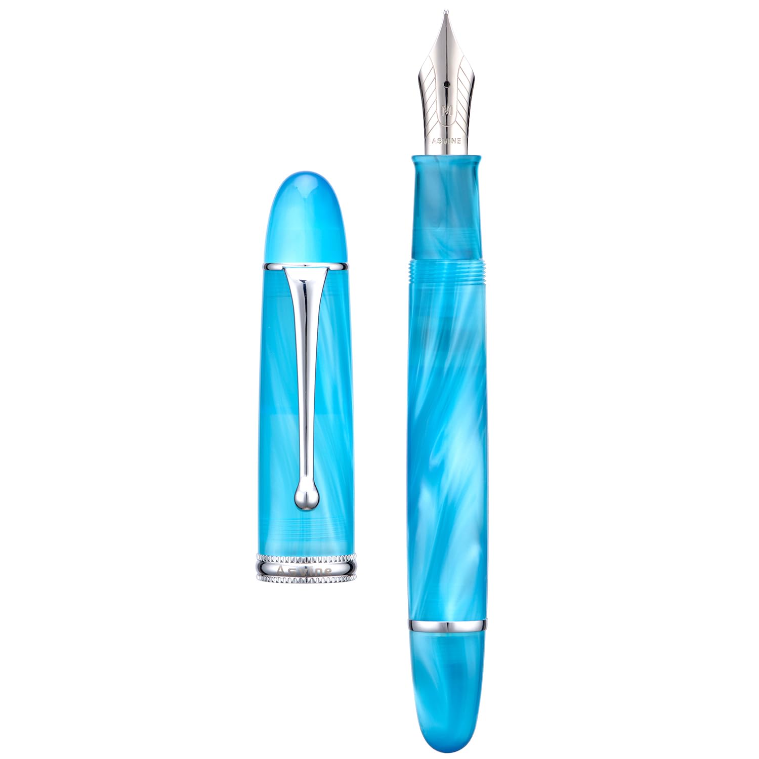 Asvine V800 Fountain Pen -Vacuum Filling System with Large Ink Capacity-Number 8 Stub Nib 1.1mm