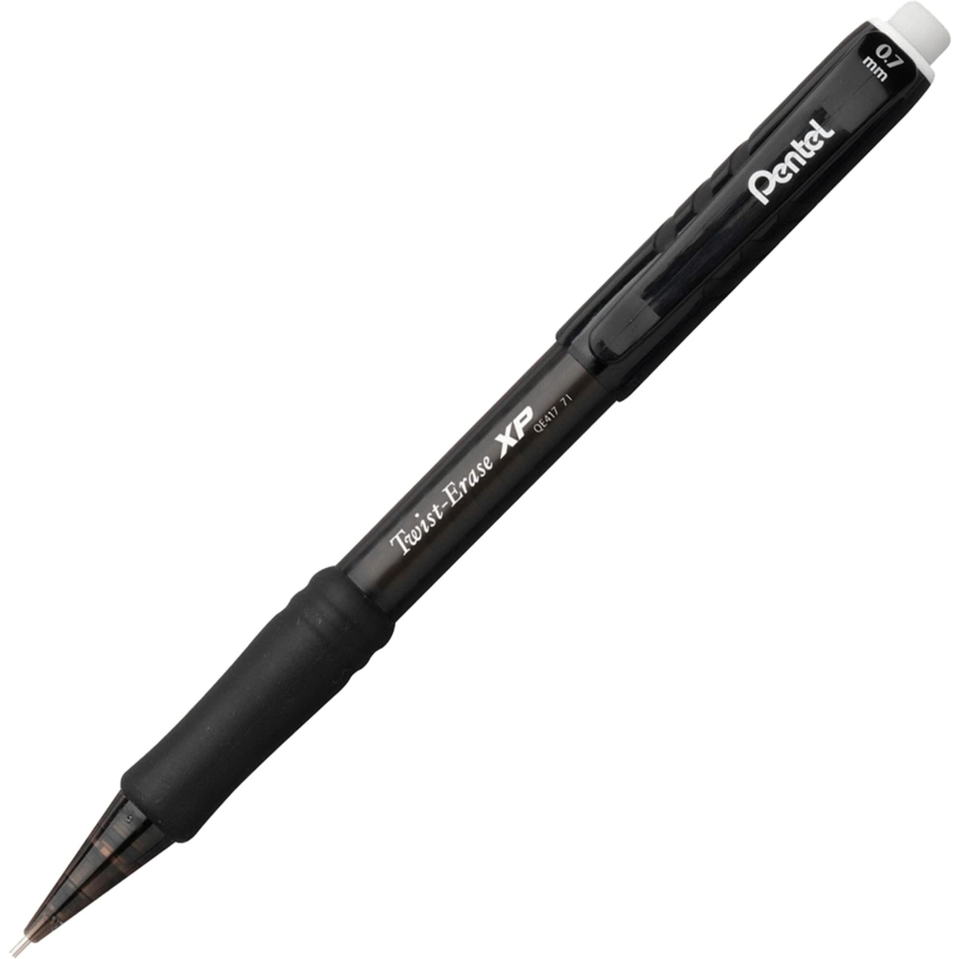 Pentel® Twist-Erase® Express Mechanical Pencil, 0.7 mm, Black Barrel - Pack Of 12