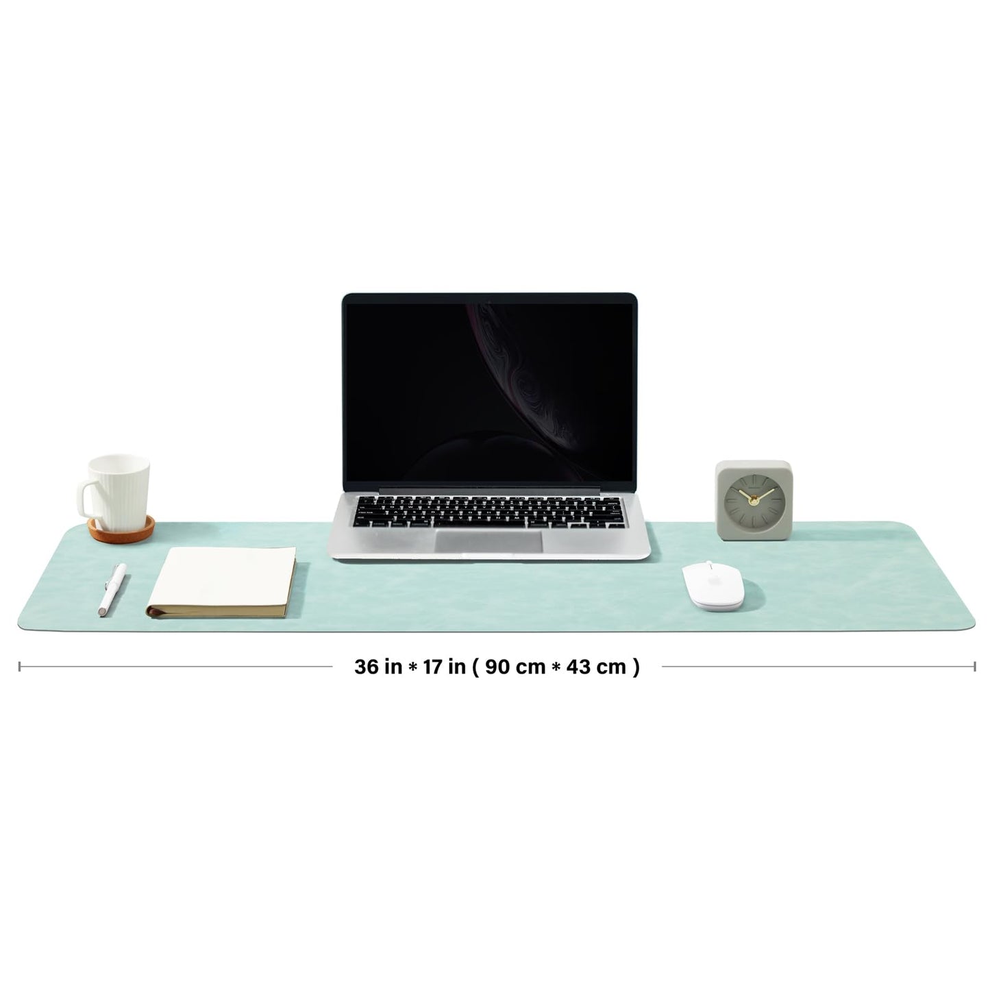 Distressed Leather Desk Mat - Non-Slip PU Desk Pad for Office and Home - Desk Organization and