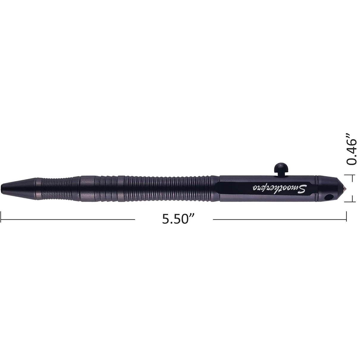 SMOOTHERPRO Aluminum Bolt Action Pen Compatible with Pilot G2 Refill, Gray