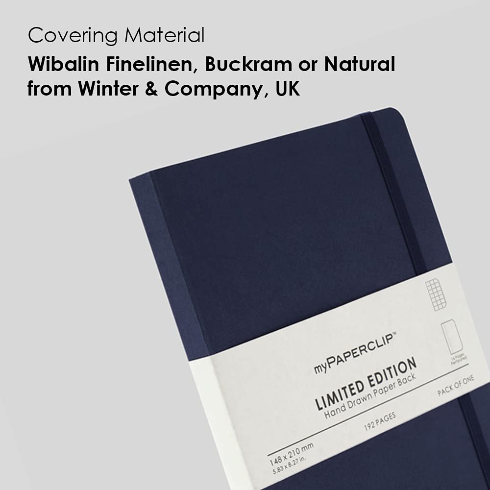 myPAPERCLIP Limited Edition A5 Checks/Square Grid Notebook | 192 Pages, 100 GSM, Soft Cover, A5