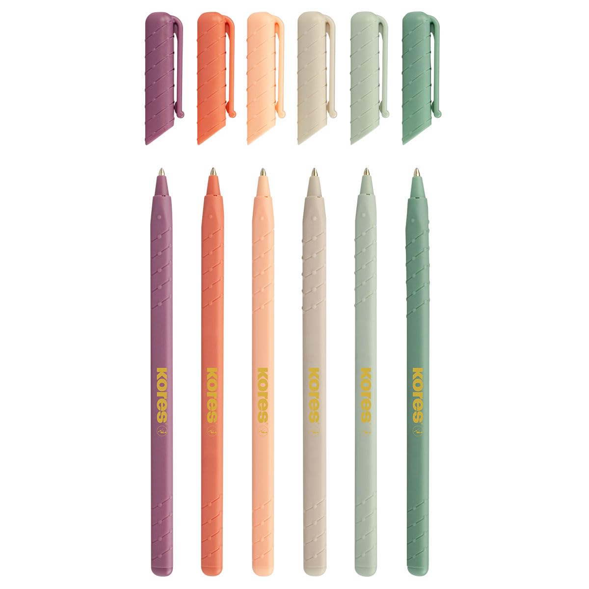 Kores - Vintage Style Ballpoint Pens - K0R-M, 1mm, Triangular, Fade Resistant, Semi-Gel Blue Ink