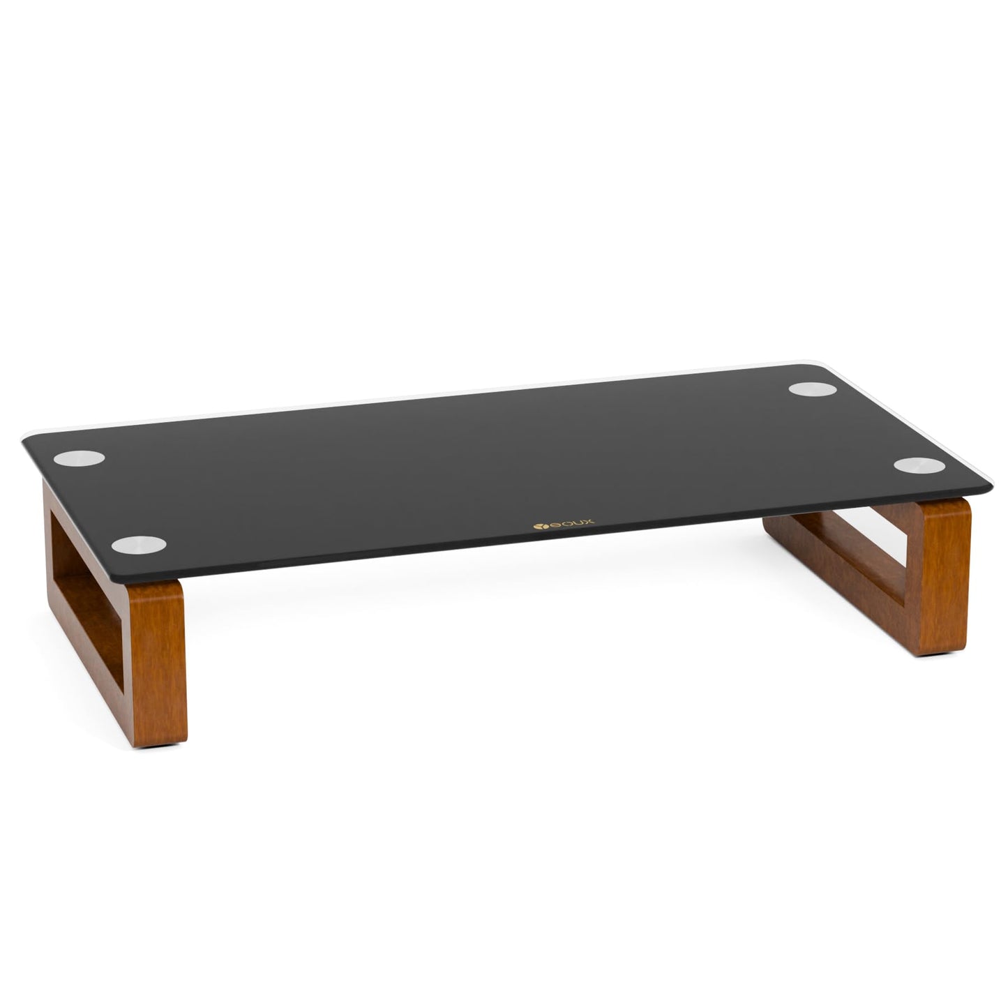 YEOUX Multi-Purpose Desktop Stand - 17.0" x 9.0" x 3.5" (Black & Walnut)