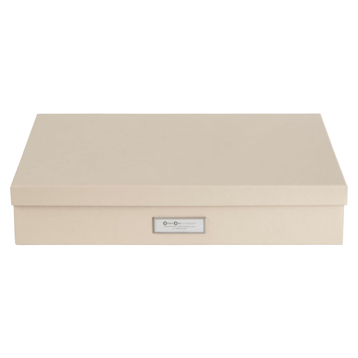 Bigso Sverker Legal/Art Storage Box - 3.3in x 17.1in x 12.2in - Fawn