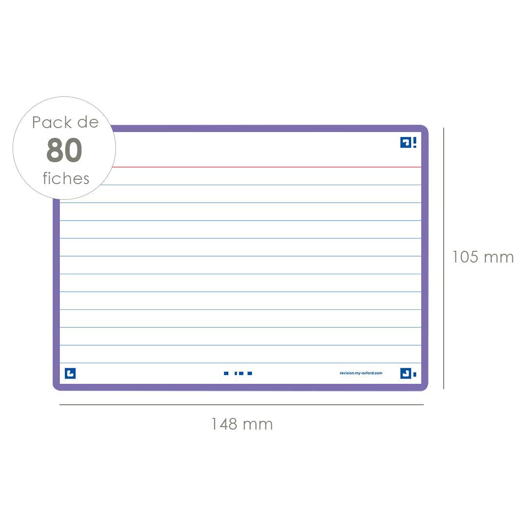 Oxford Flash 2.0 A6 Flash Cards (Pack of 80) a6 Violet