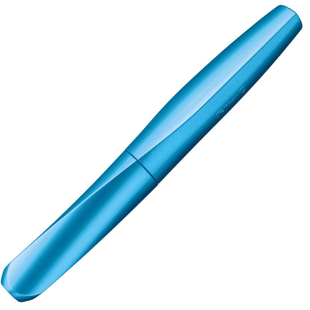 Pelikan Twist Fountain Pen with 2 Ink Cartridges, Medium Nib, Frost Blue, Blister Card (811262)