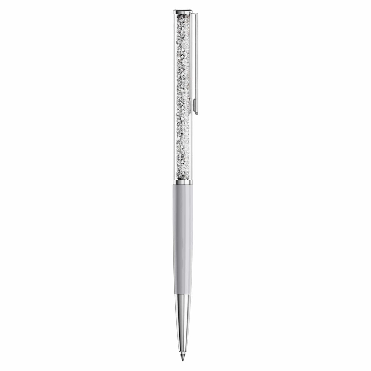 Swarovski Crystalline Silk ballpoint pen, White, White lacquered, Chrome Plated