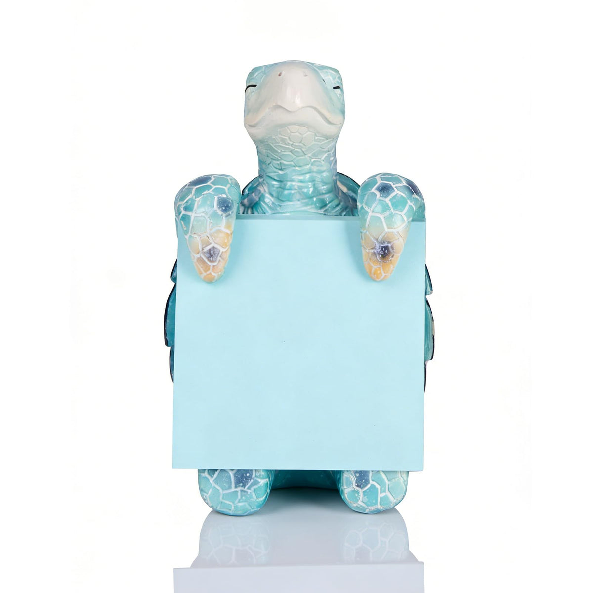 HORTIX Sea Turtle Pop-Up Sticky Note Dispenser for 3 x 3 in Notes, Blue