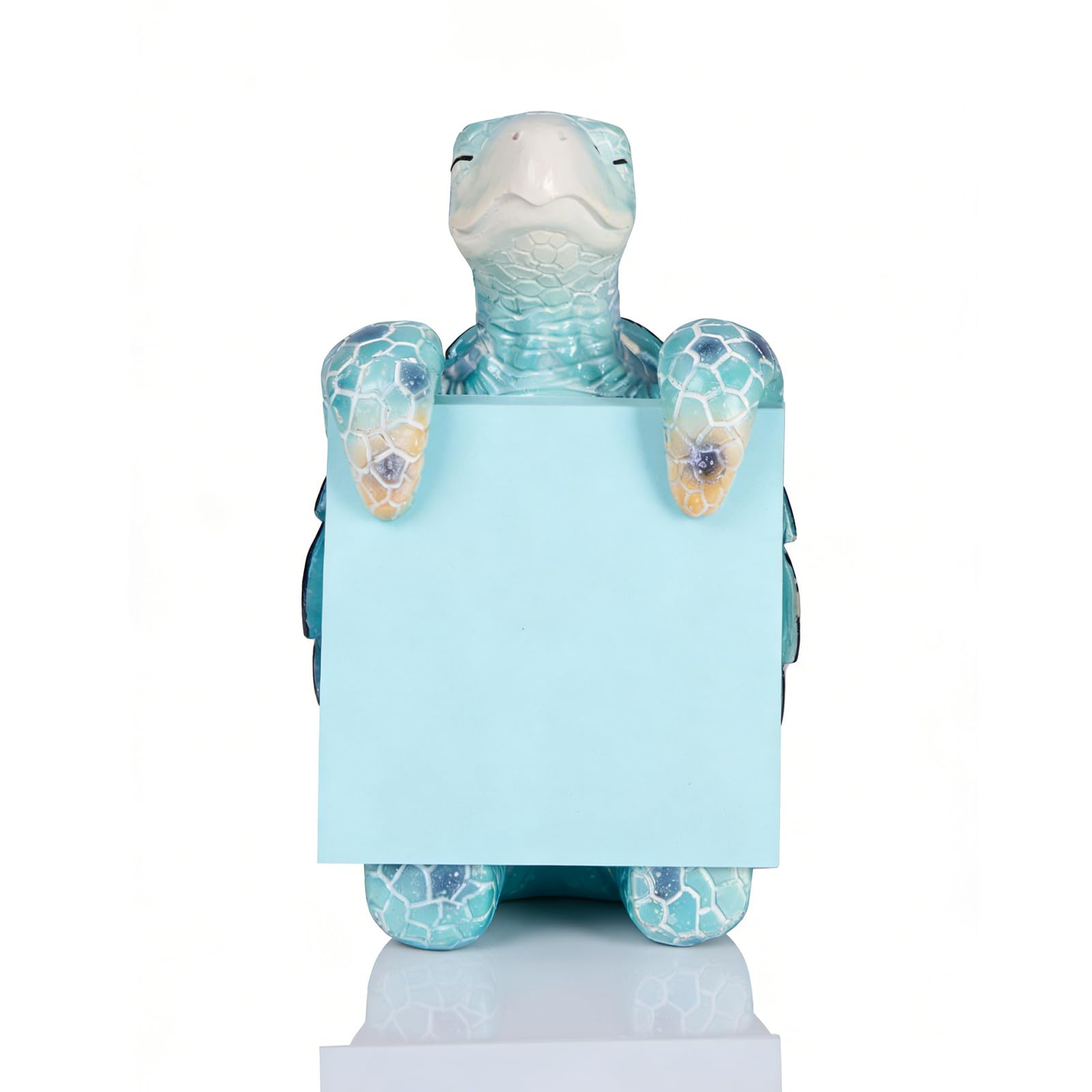 HORTIX Sea Turtle Pop-Up Sticky Note Dispenser for 3 x 3 in Notes, Blue