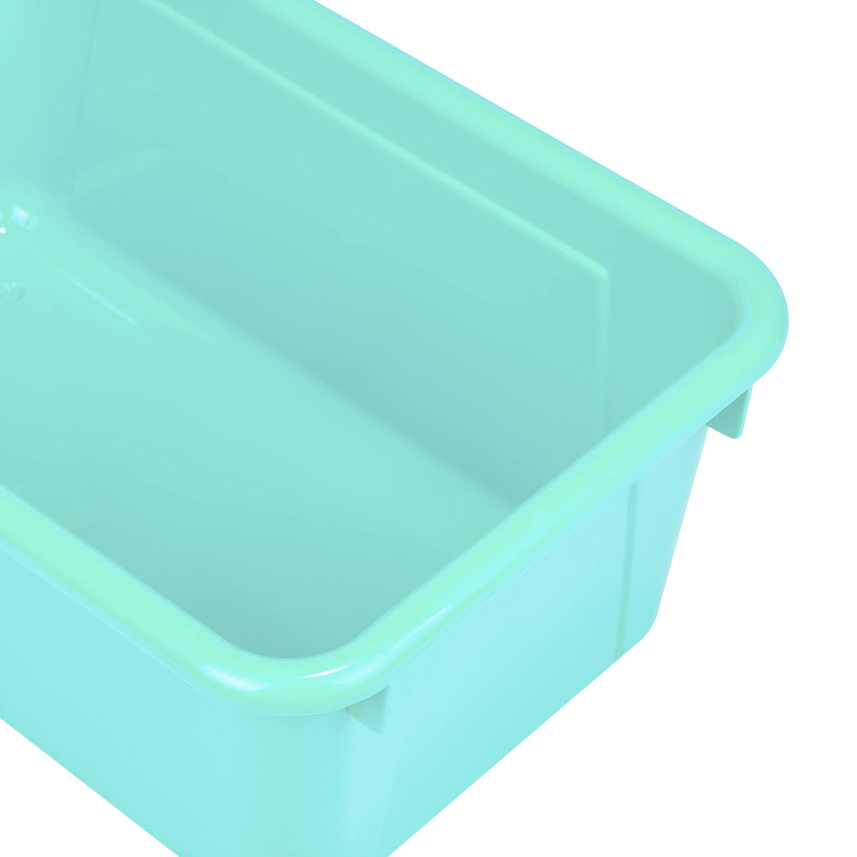 Storex Small Cubby Bins – Plastic Storage Containers for Classroom with Non-Snap Lid, 12.2 x 7.8 x