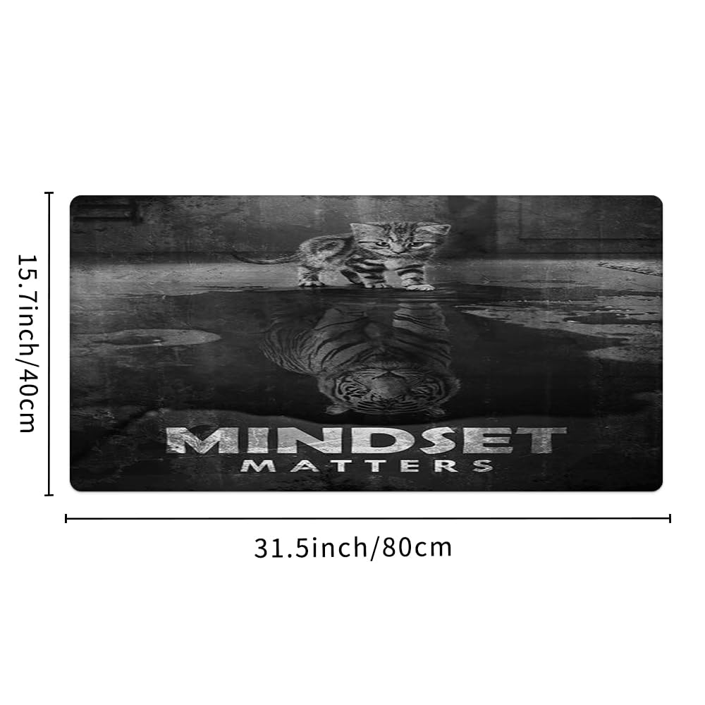 Reateforin Inspirational Positive Quote Large Mouse Pad Hungry for Success Motivational Mouse Pads