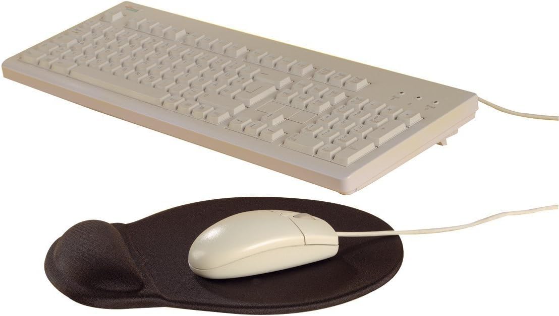 DURABLE Ergonomic Gaming Office Mouse Pad, Comfortable Gel Wrist Support, Black (574858)