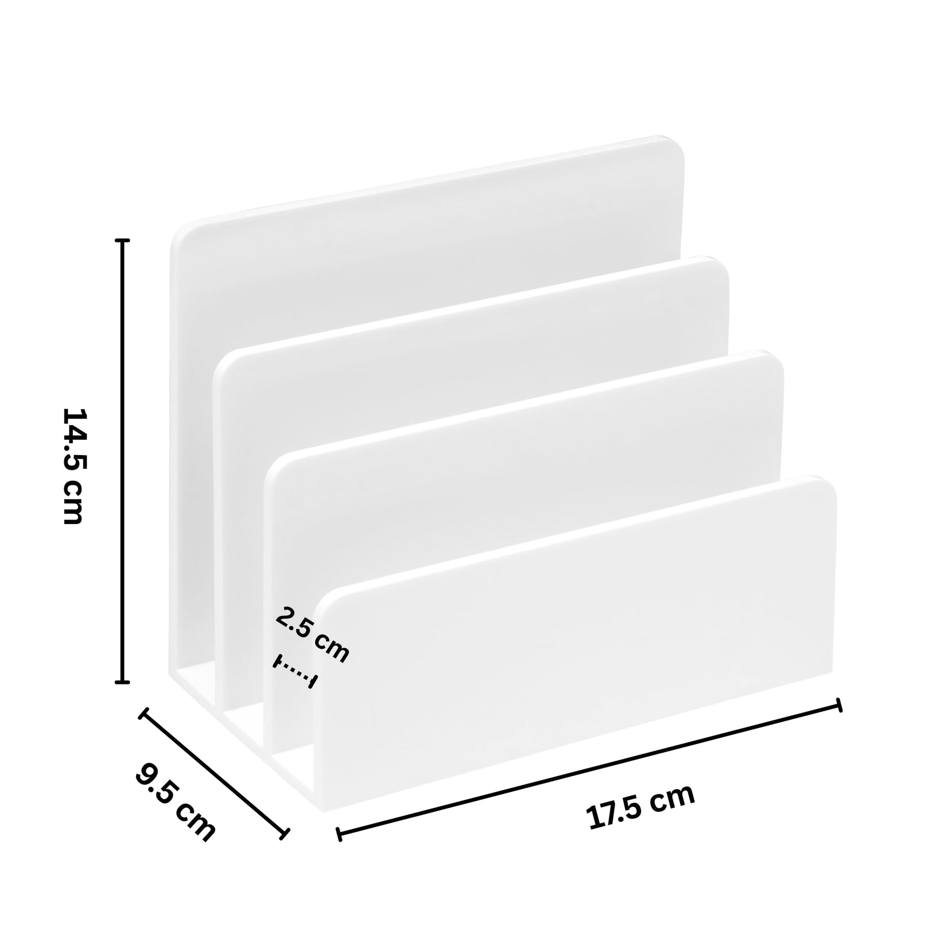 Osco White Hi-Gloss Plastic Letter Holder
