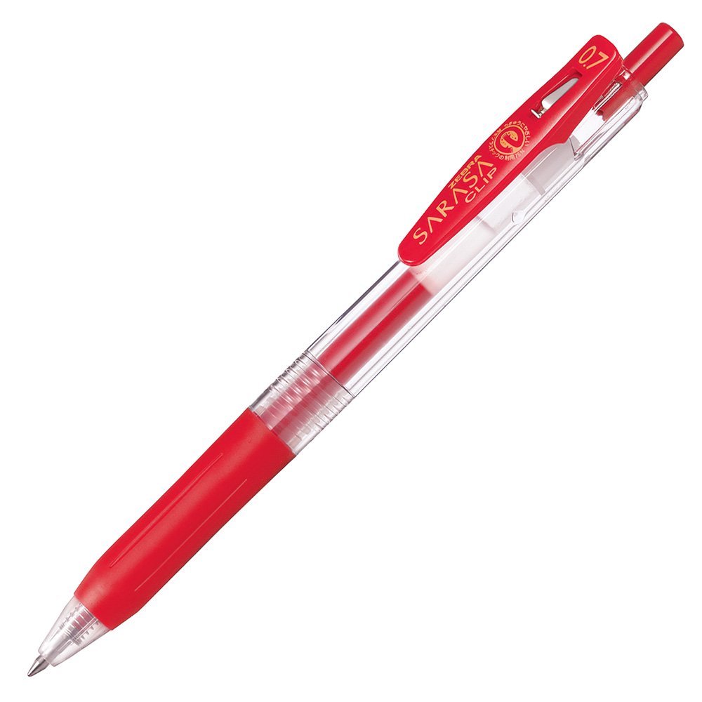 Zebra Sarasa Clip P-JJB15-R Water-Based Ballpoint Pen, 0.7, Red