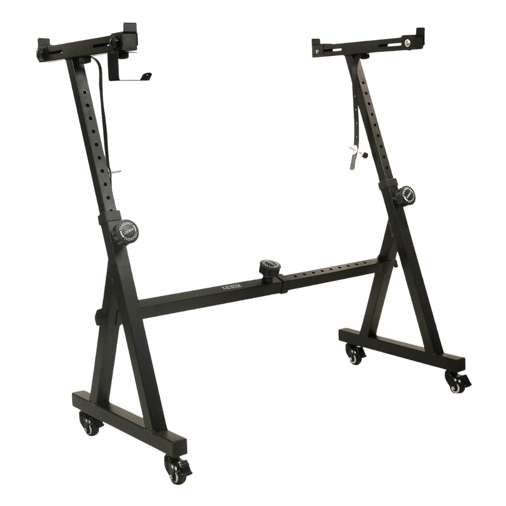 Kadence NK02B Jamming Series 7.5kg Z-Style Keyboard Stand with Wheels | Heavy-Duty Frame & Lockable