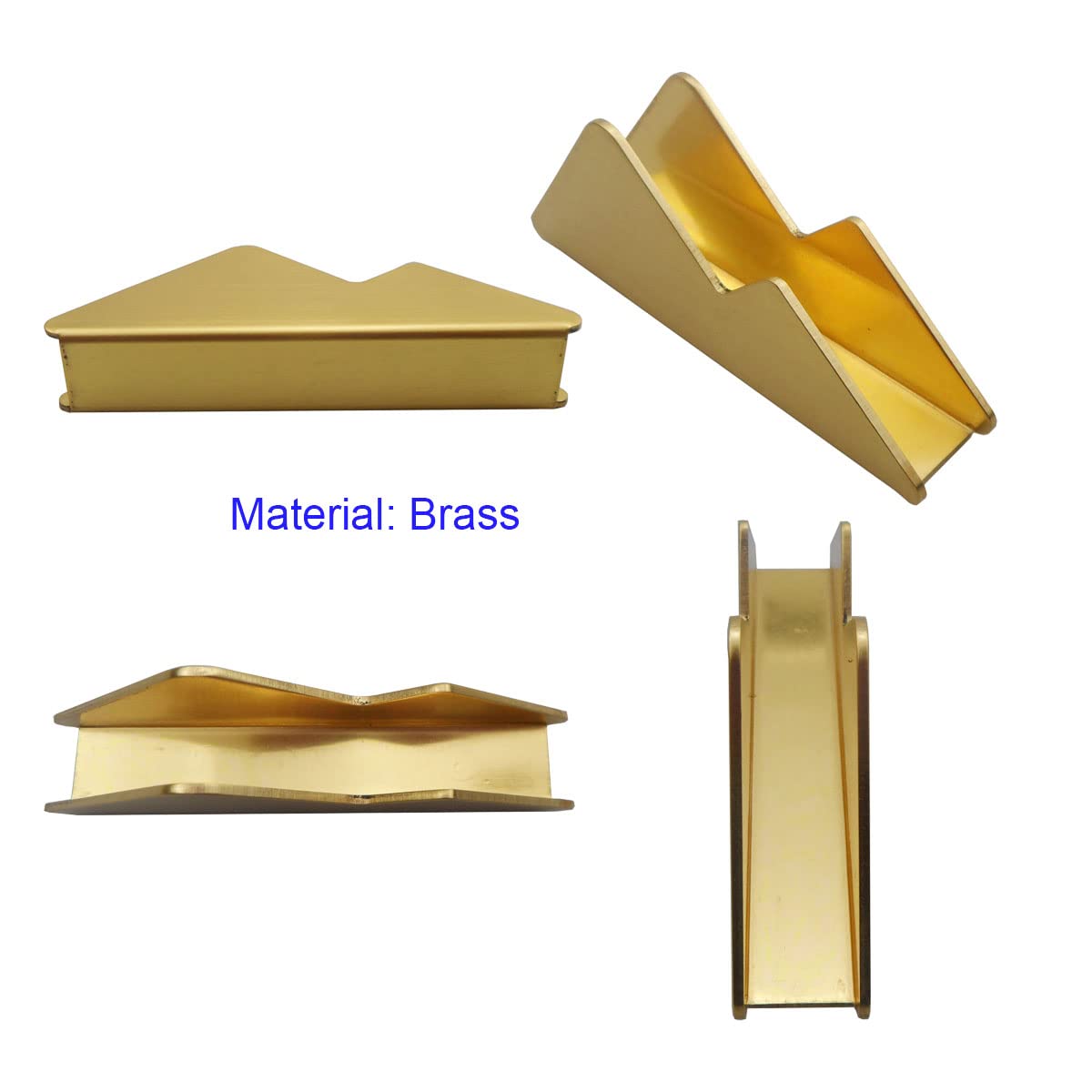 enyuwlcm Metal Business Card Holder for Desk Brass Business Card Stand for Office Tabletop Counter