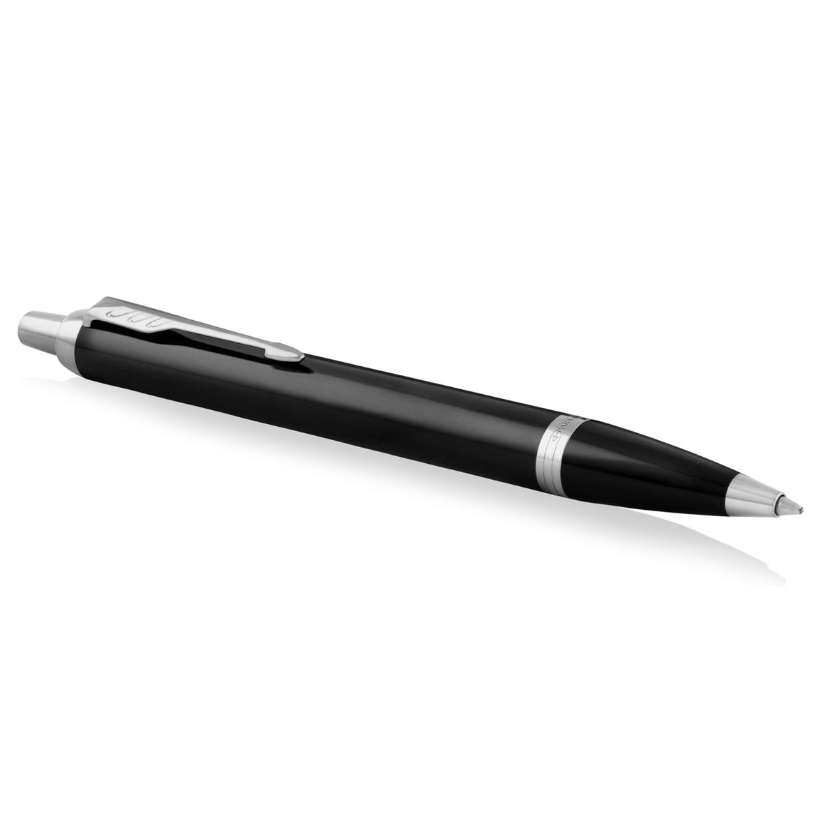 Parker IM Ballpoint Pen, Lacquer Black and Chrome Trim with Medium Point Black Ink Refill (1975554)