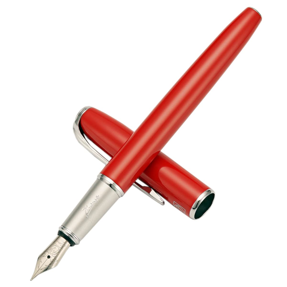 erofa Picasso 916 Red Fountain Pen with Gift Box Writing Pen Set Medium Nib 0.7mm for Office