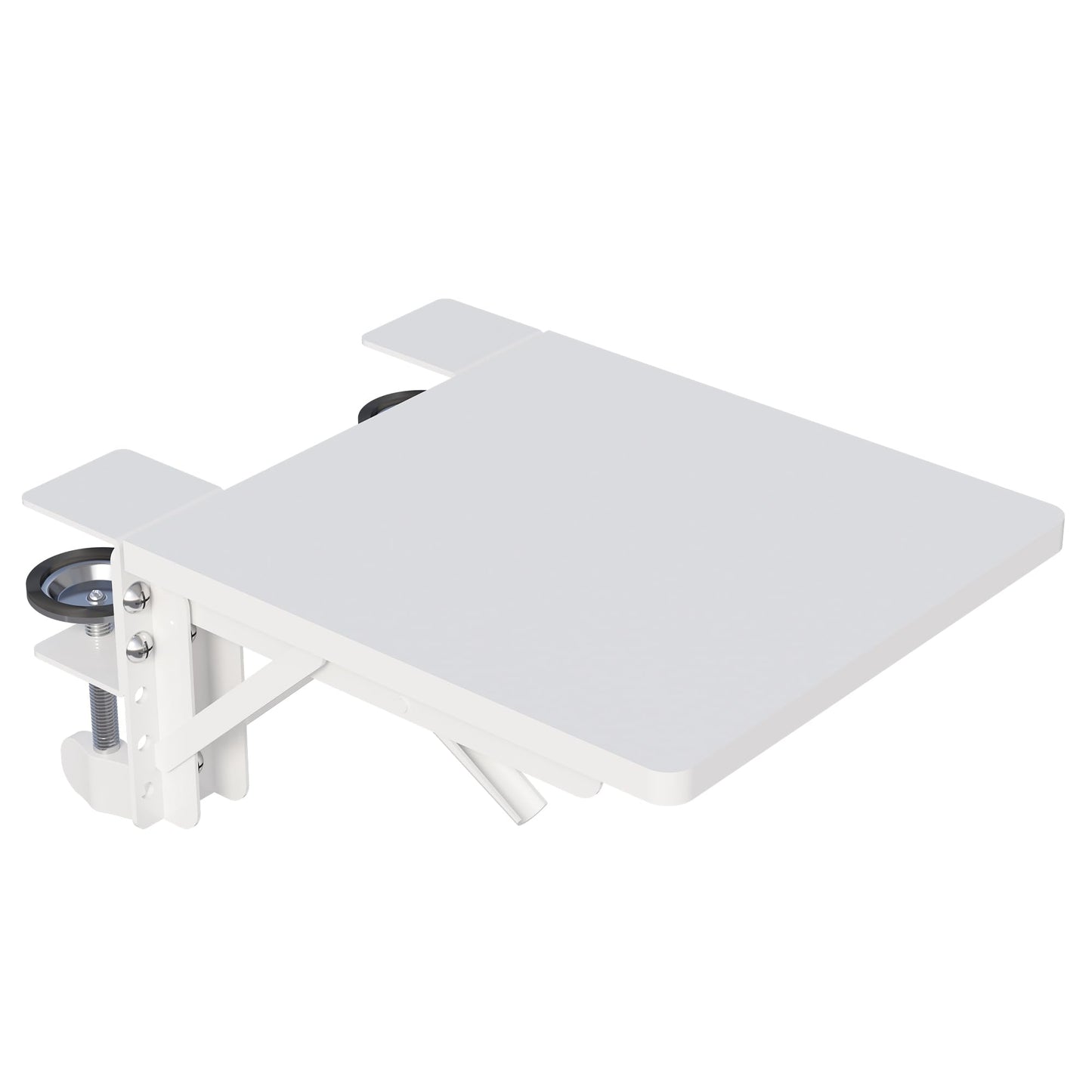 BONTEC Ergonomic Desk Extender Tray, 9.5"x9.1" Table Mount Arm Wrist Rest Shelf, 90° Foldable Elbow