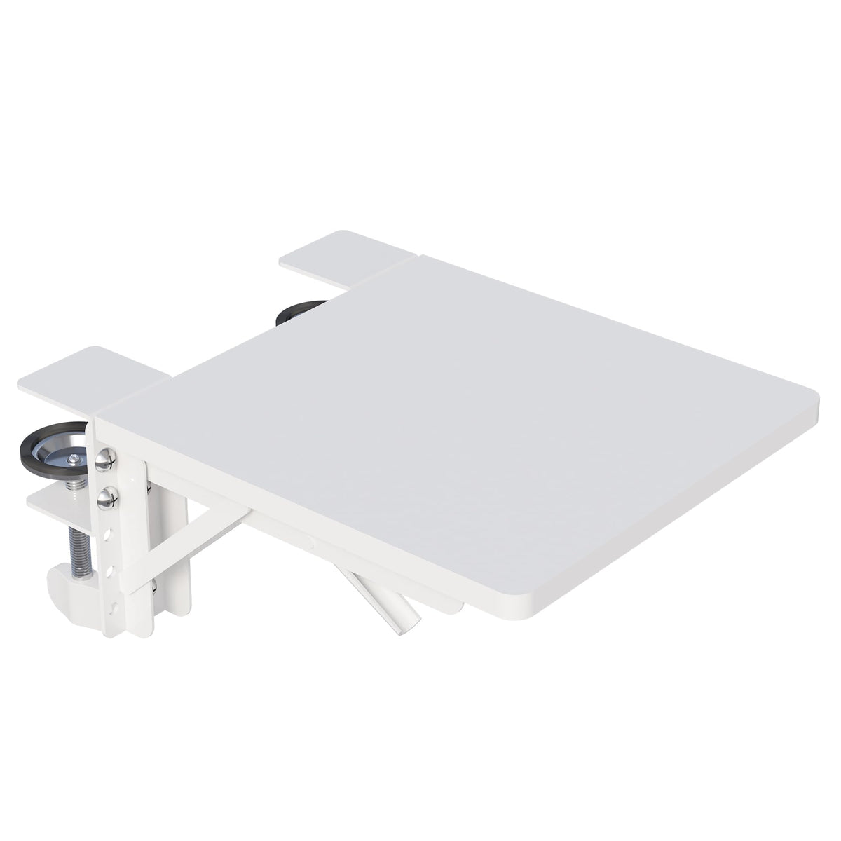 BONTEC Ergonomic Desk Extender Tray, 9.5"x9.1" Table Mount Arm Wrist Rest Shelf, 90° Foldable Elbow