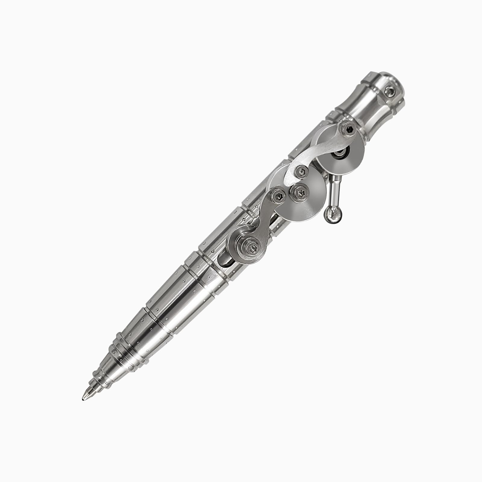 Dr. Metalleung Bolt Action Pen: Pocket EDC Retractable Ballpoint Pen, Refillable, Heavy Duty