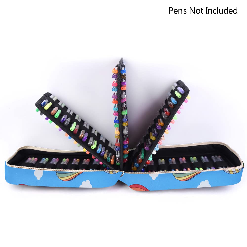 Pencil Case Holder Slot with Zipper Closure Large Capacity Pen Organizer