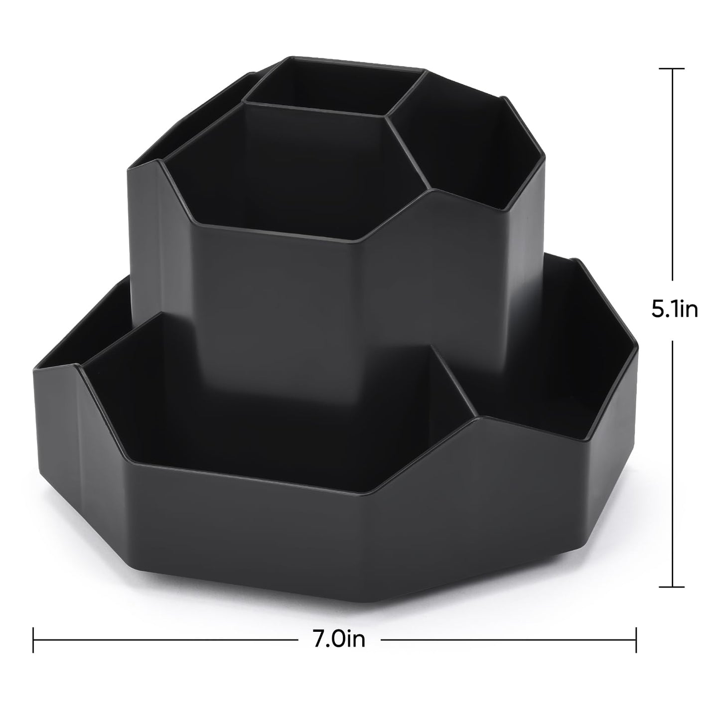 GGIANTGO Pencil Pen Holder for Desk, 9 Slots 360 Degree Rotating Desk Organizer, Cute Pen