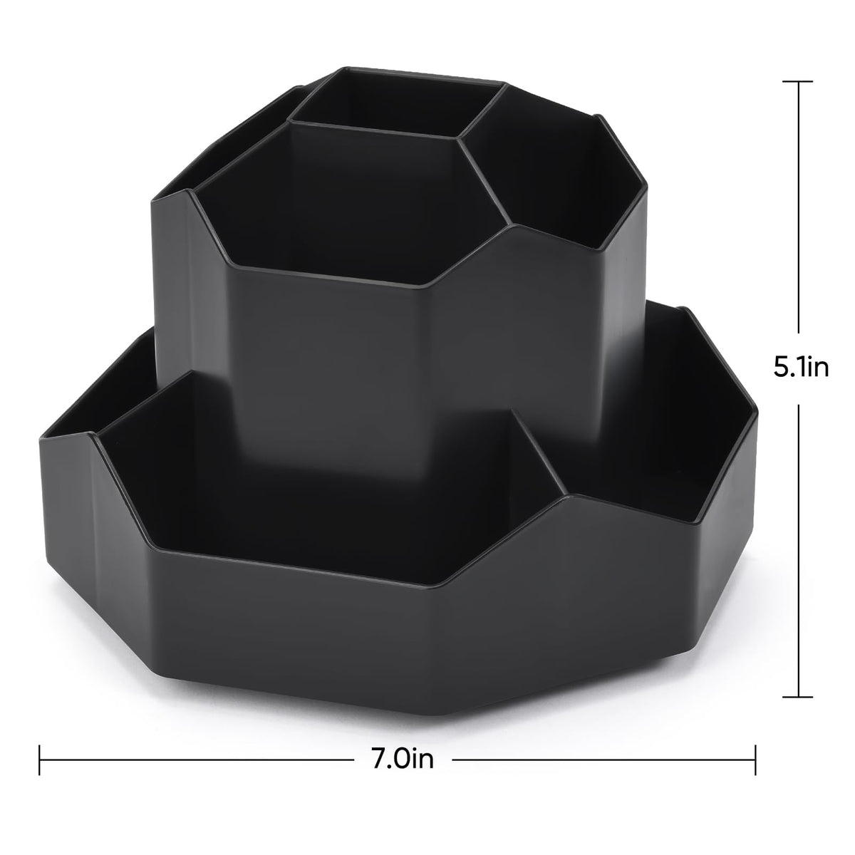 GGIANTGO Pencil Pen Holder for Desk, 9 Slots 360 Degree Rotating Desk Organizer, Cute Pen