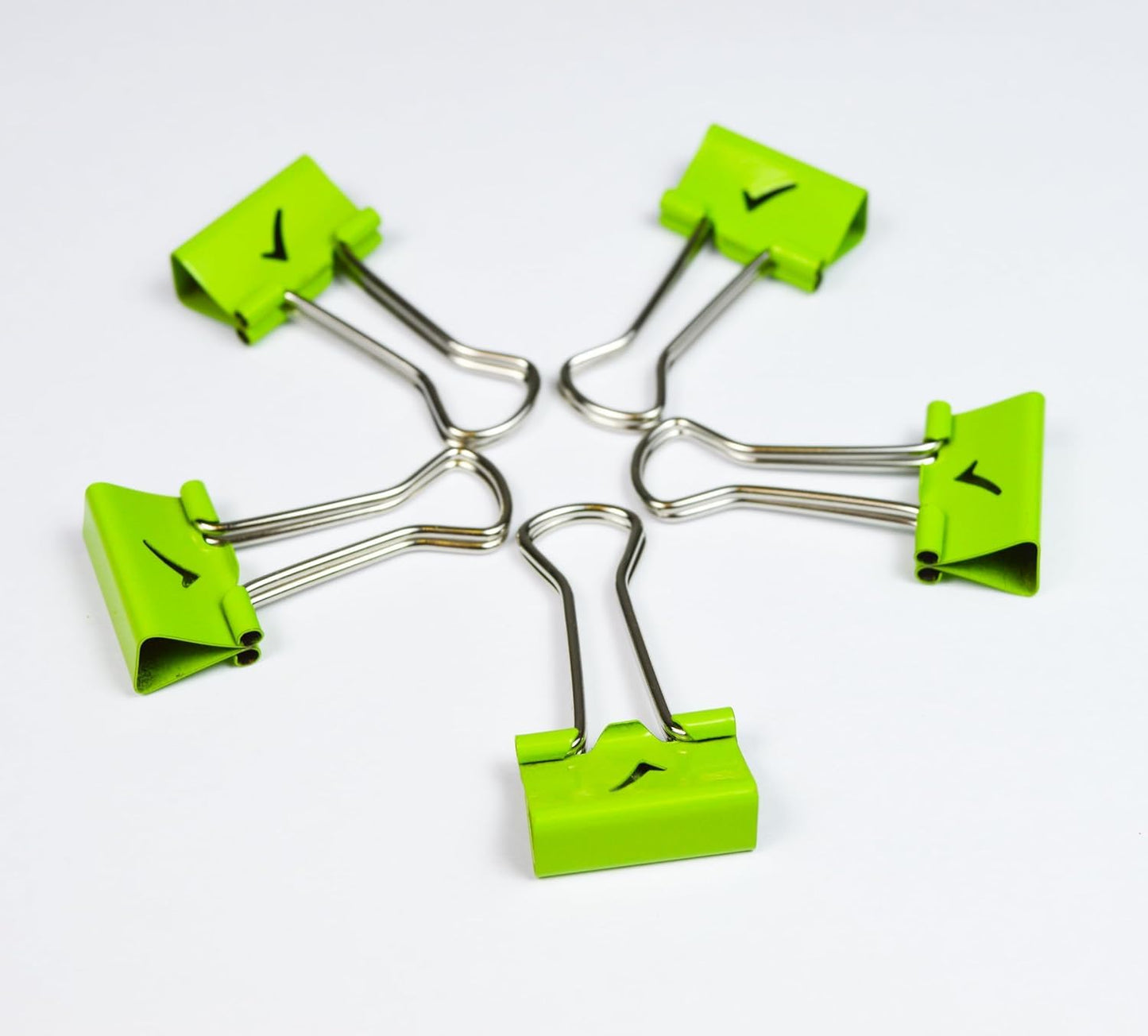 Rapesco 1421 19 mm Tick Foldback Binder Clips, Green, Pack of 80