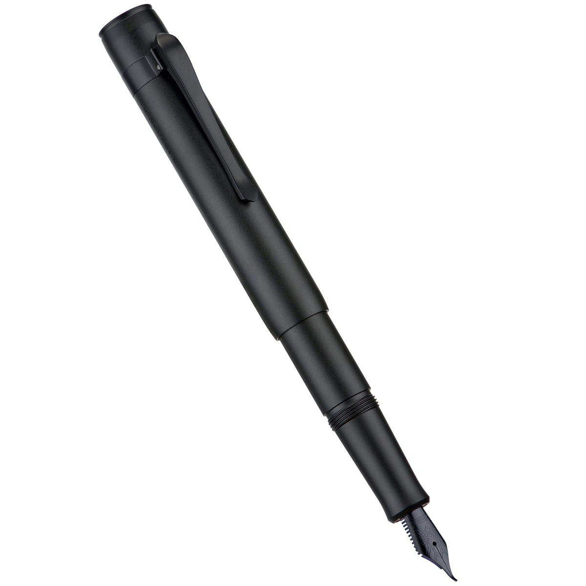 HONG DIAN M2 Mini Fountain Pen with Bent Nib, Sleek Shape Aluminium Short Pocket Travel Pen (Matte