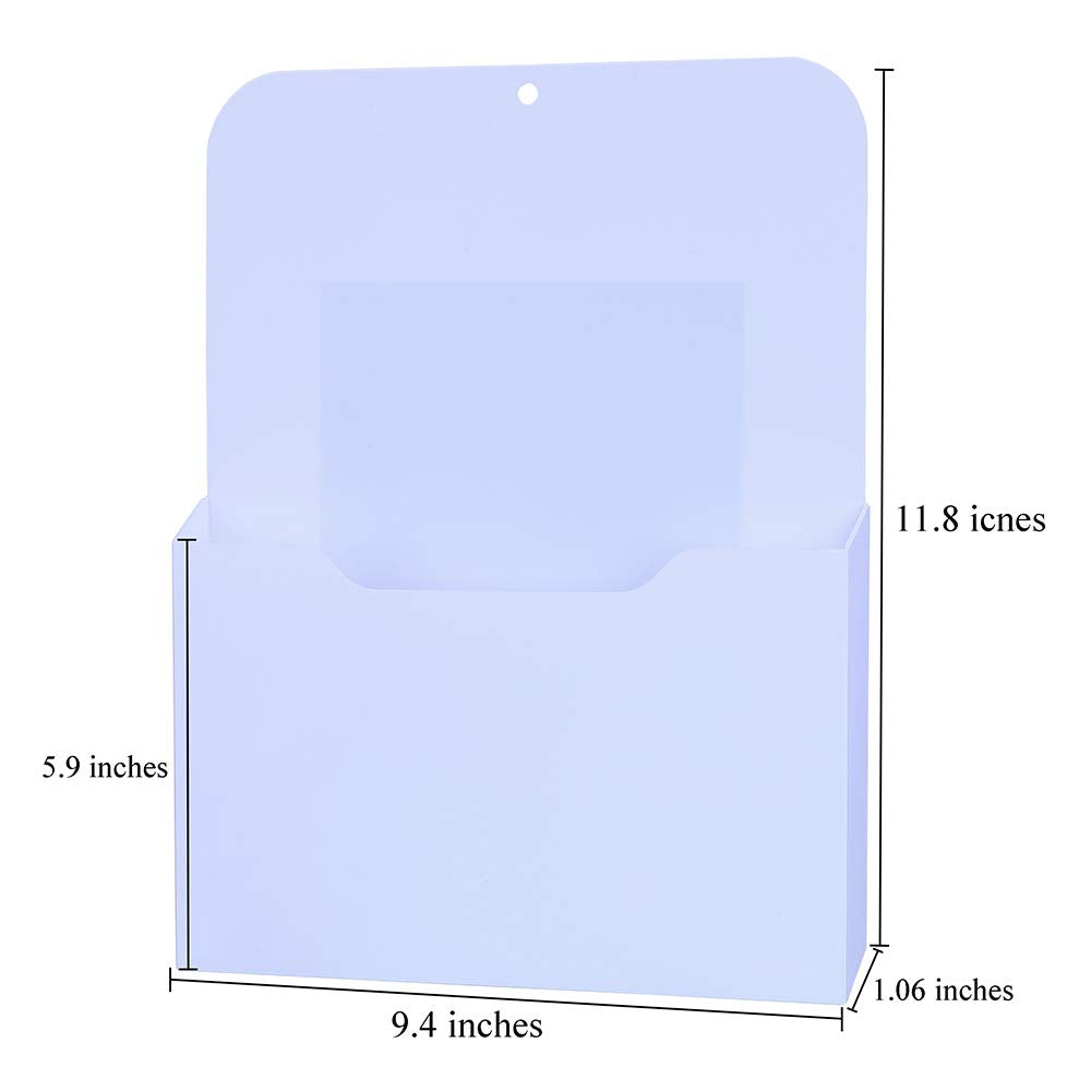 Antner 2 Pack Magnetic File Holder Letter Size Magnetic Wall File Organizer Office Supplies Mail