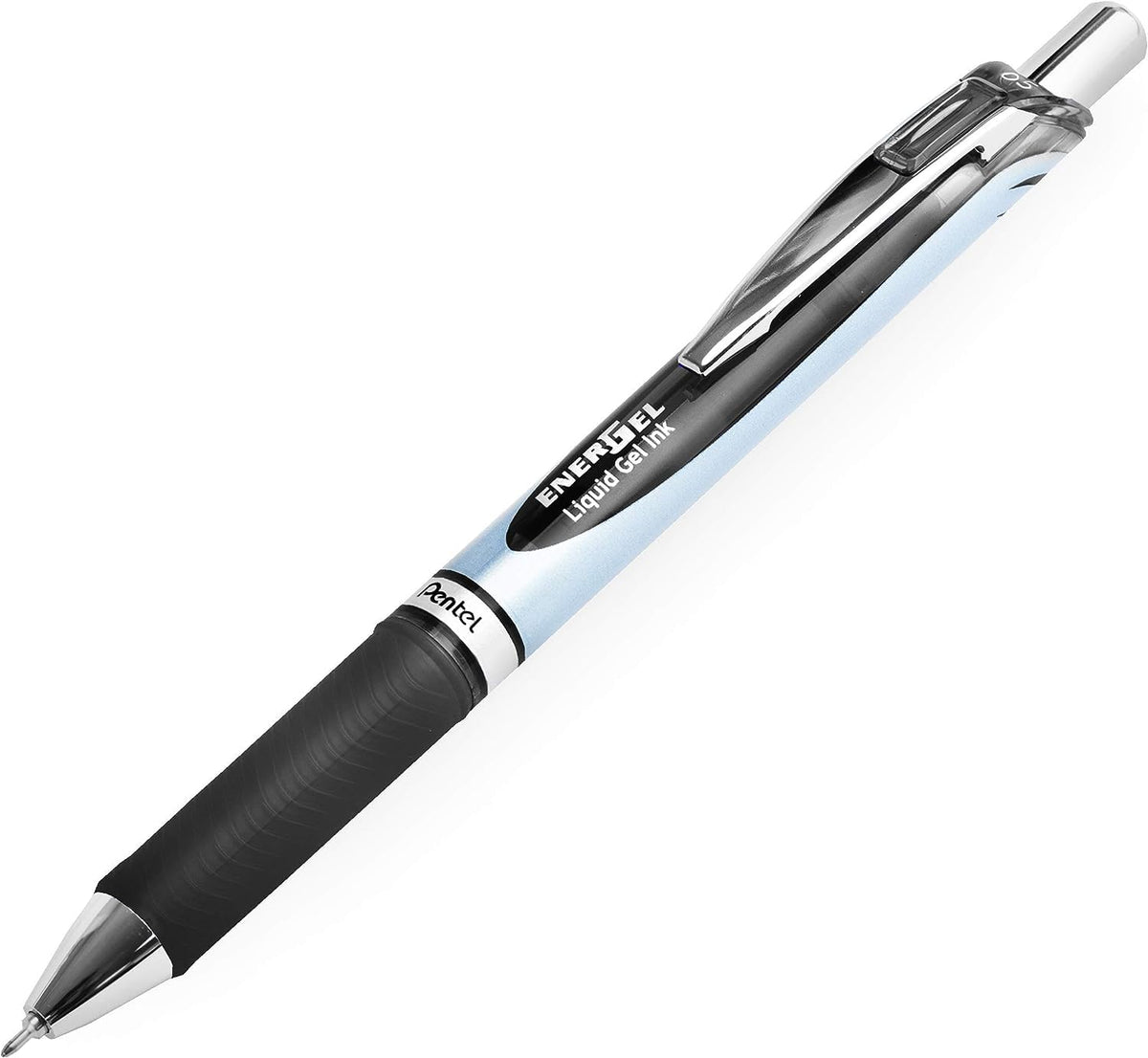Pentel Energel BLN75 Retractable Gel Ink Rollerball Pen - 0.5mm - Black - Pack of 6