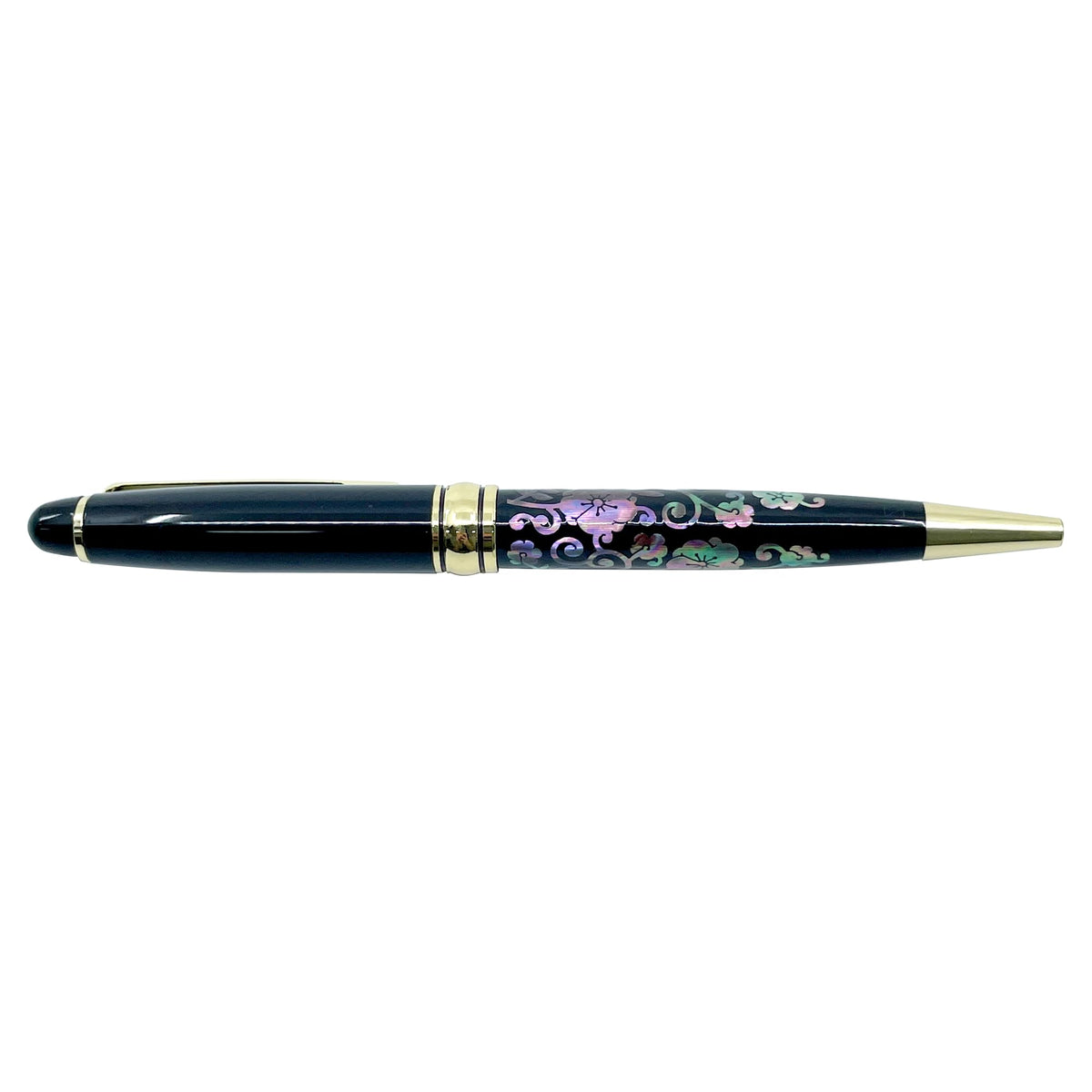 Nacreh Inlay Mother of Pearl Design Handmade Ballpoint Pen Retractable Executive Gift Deluxe