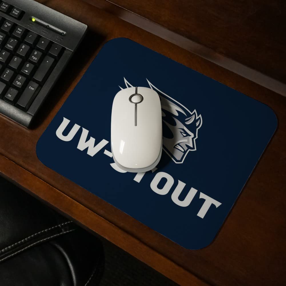 University of, Stout Primary Logo Low Profile Thin Mouse Pad Mousepad