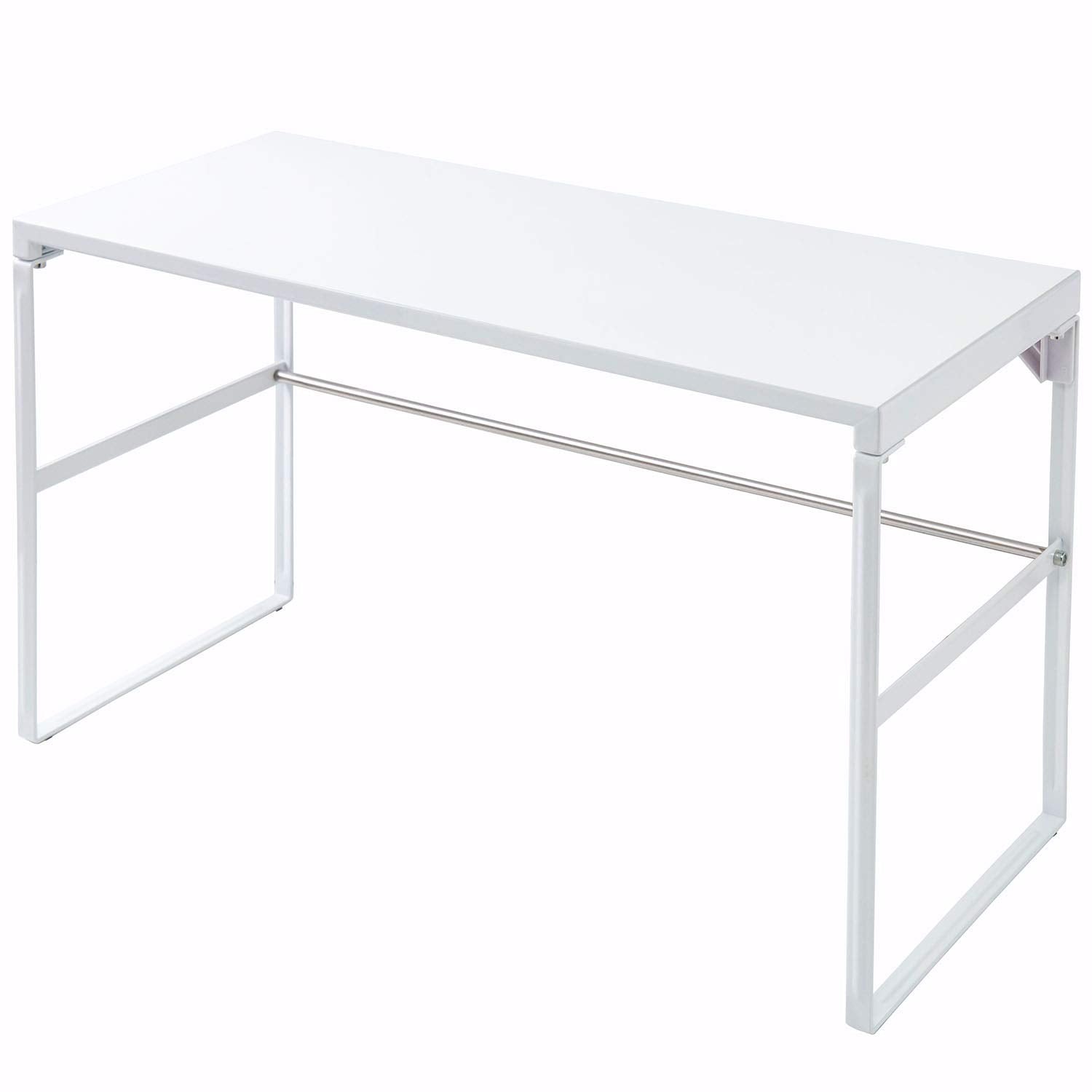 Lihit Lab A7336-0 Computer Stand, Monitor Stand, Desk Stand, White, Width 23.2 x Depth 9.8 x Height