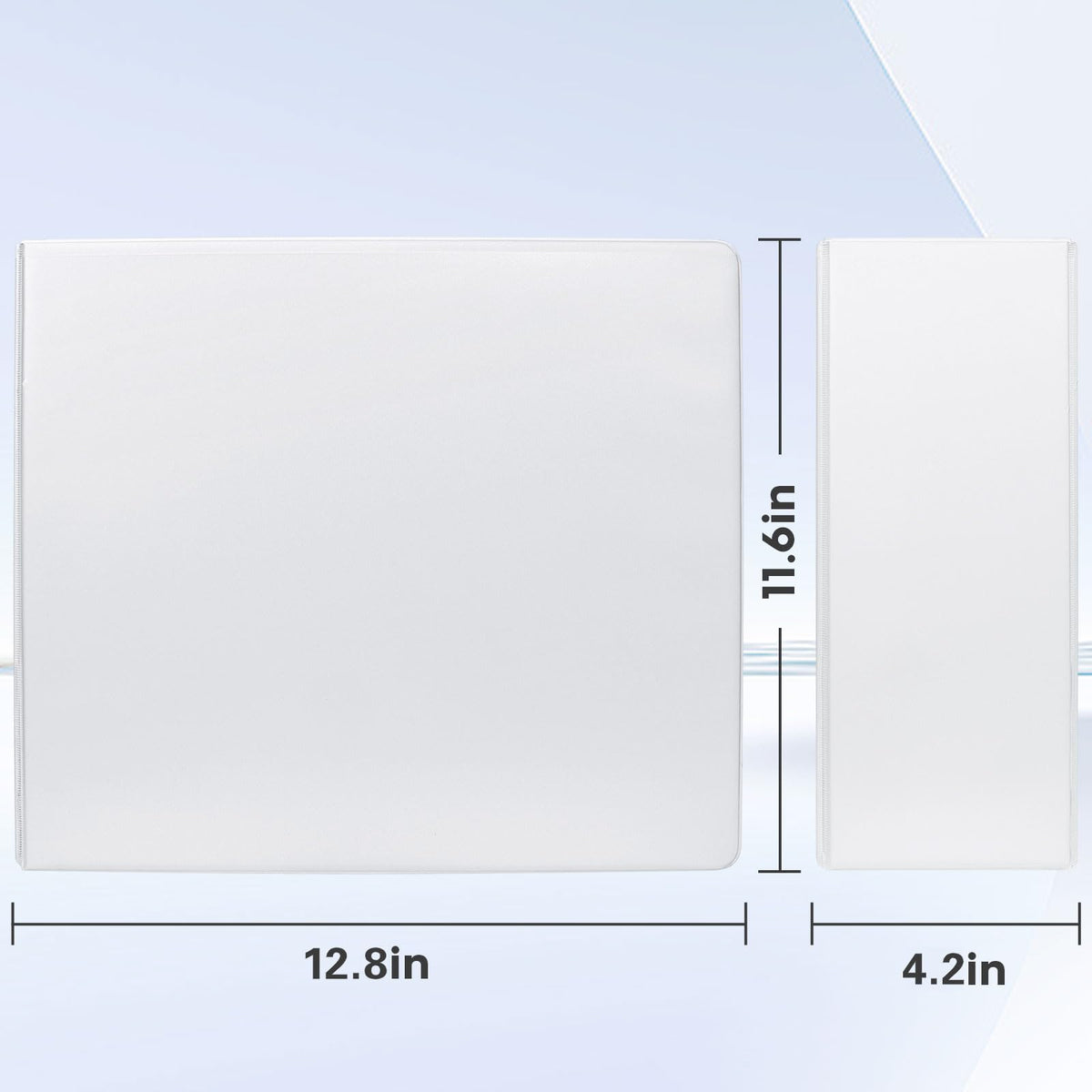 COMIX Durable 4 Inch D-Ring 3 Ring Binder with Clear View Cover