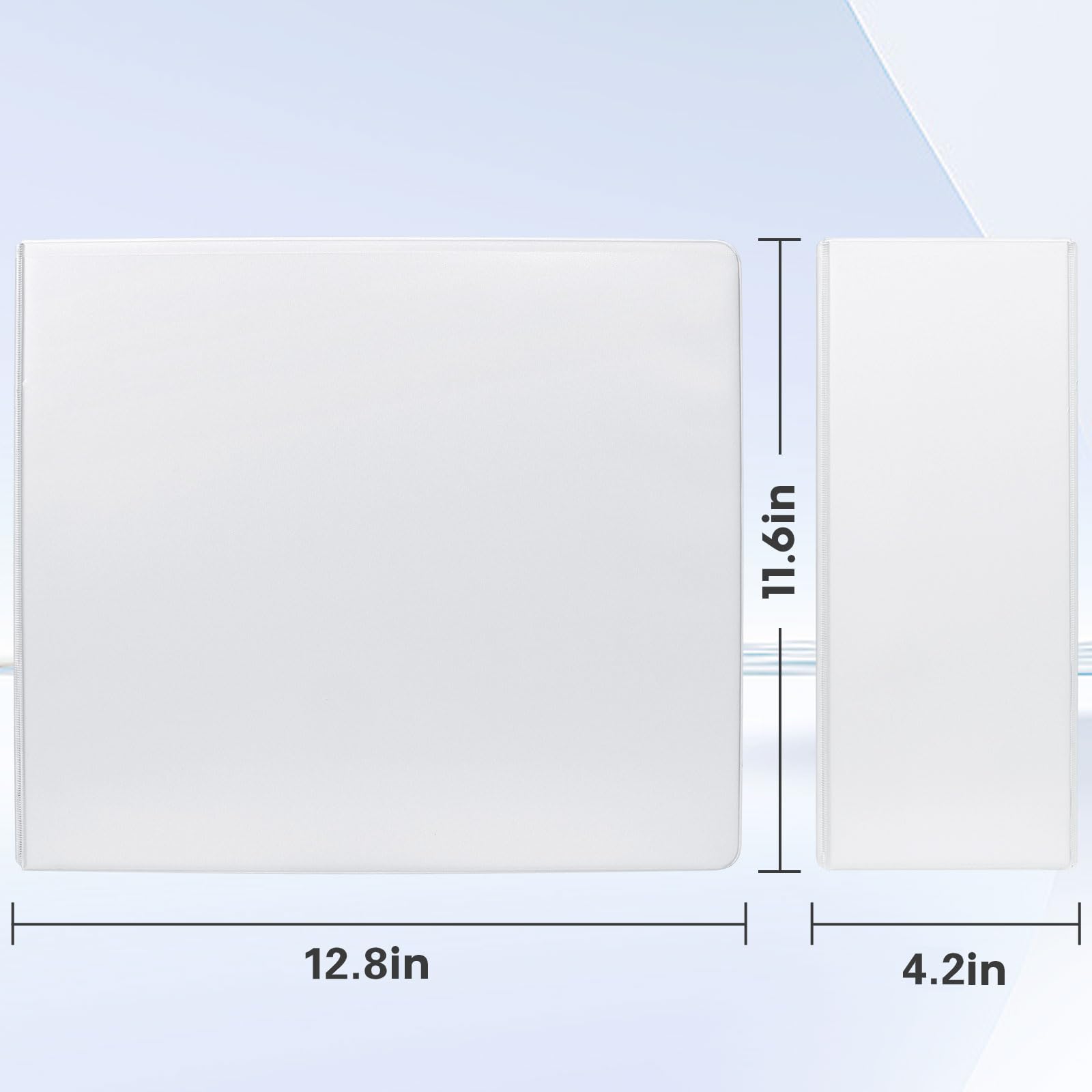 COMIX Durable 4 Inch D-Ring 3 Ring Binder with Clear View Cover