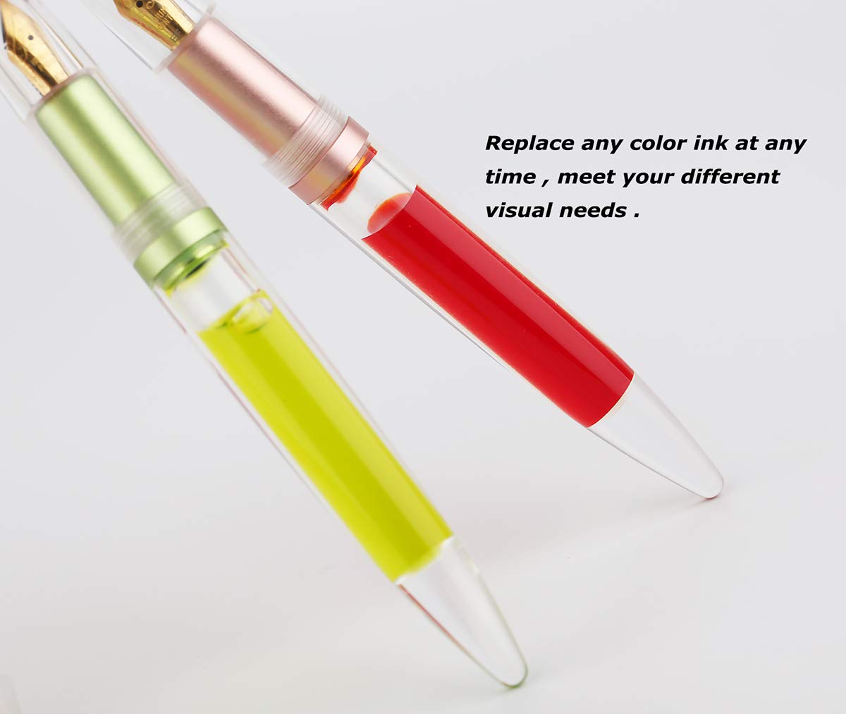 erofa M2 Metallic Violet Fountain Pen (Extra Fine Nib 0.38mm) Transparent Eye Dropper Filling