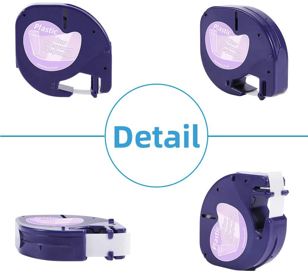 Compatible with DYMO LetraTag Clear Label Maker Tape Refills 16952 Plastic