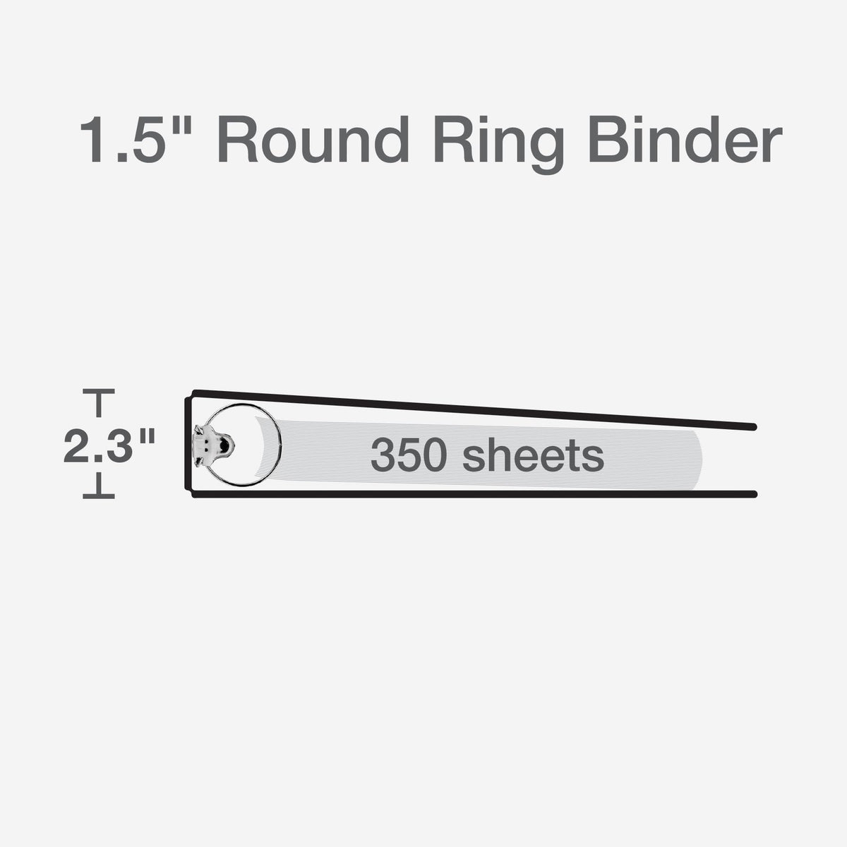 Cardinal 3 Ring Binders, Binders for School and Office, Durable 1.5 Inch, Holds 350 Sheets