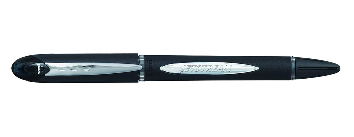 Uni-ball SX210 Jetstream Rollerball Pen Rubber Grip 1.0mm Tip 0.7mm Line Black Ref 9008000 [Pack of