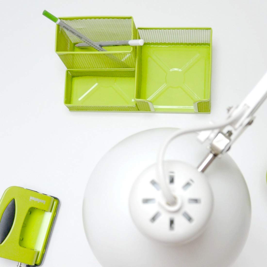 Leviatan Desk Organizer | Metal Desk Organizer | Office Pen Holder | Desk Organizer with Mesh Note