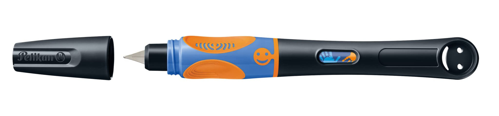 Pelikan Griffix 820288 Fountain Pen for Right-Handed Users with Twist Cap, Neon Black, 1 Piece in