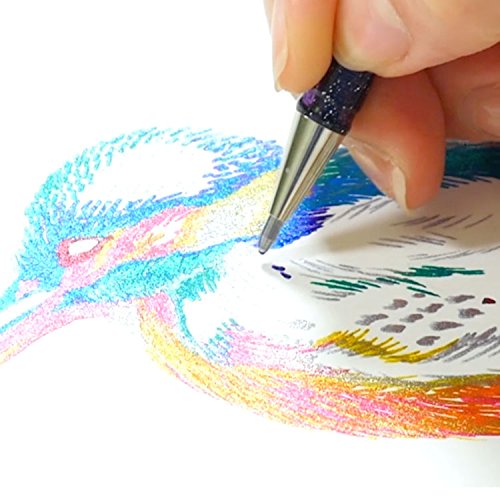 Pentel Hybrid Dual Metallic Liquid Gel Roller Pen YK110/8-M - Pack of 8 Pens in 16 Shimmering
