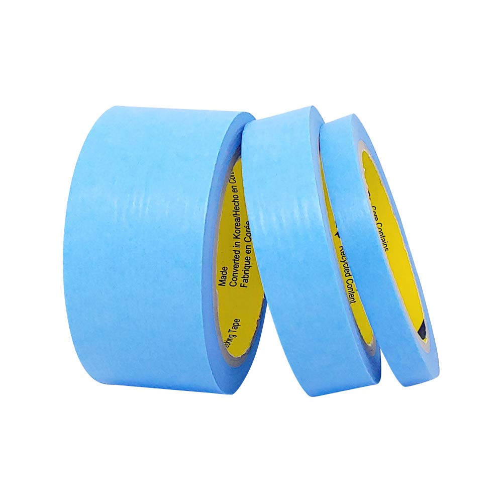 Blue Painters Tape Washi Paper - Assorted Size Multi Pack 44 Yard - No Residue Masking Tape for