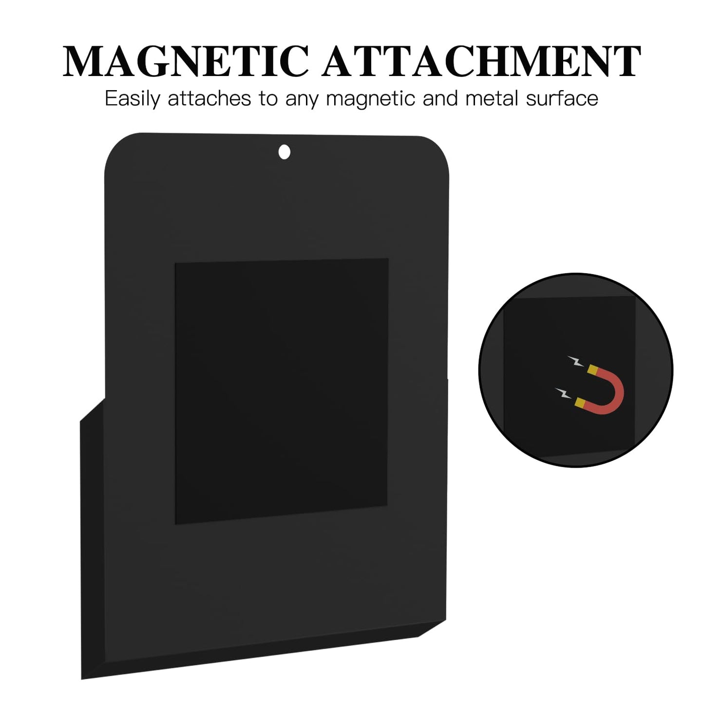 MoKo Magnetic File Holder, A4 Magnetic Pen Holder, 2-Pack, Black